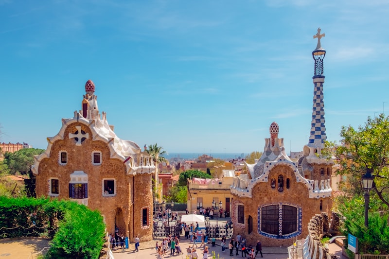 Park Guell gingerbread houses in Barcelona